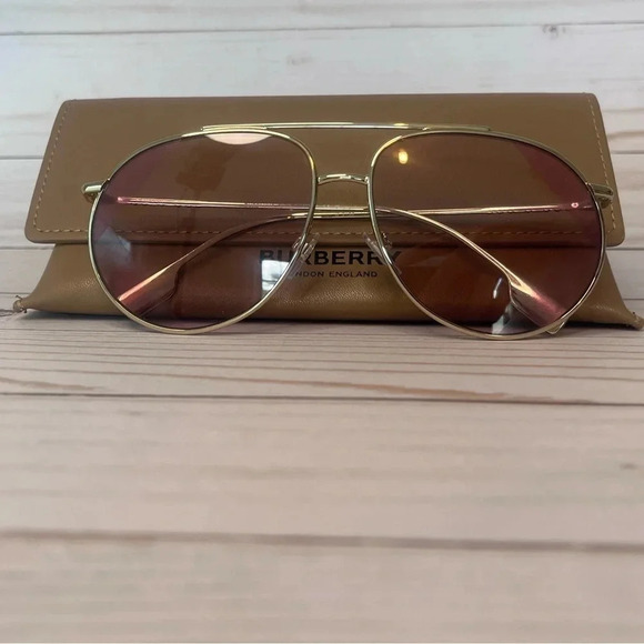 Rose and Light Gold Alice Burberry Women's Sunglasses - Picture 3 of 13